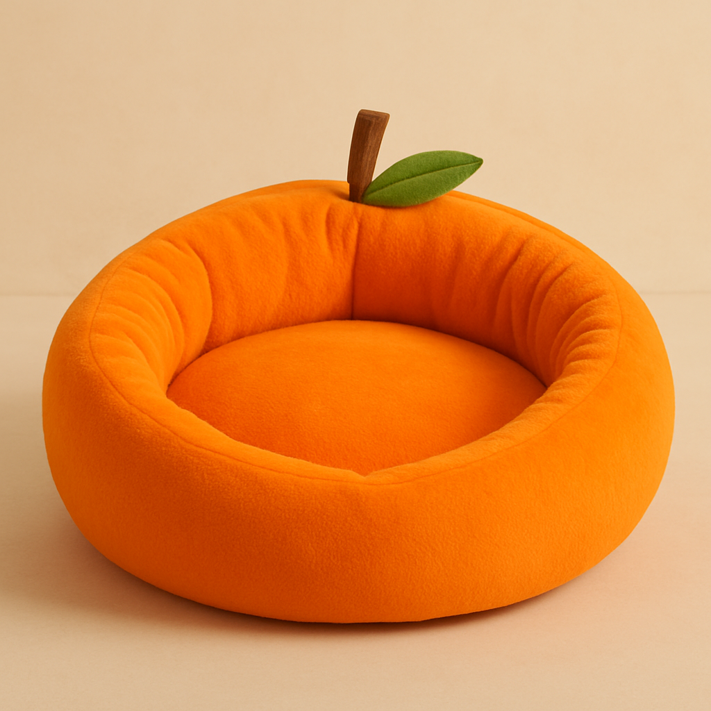 OrangeNest Round Pet Bed for Dogs and Cats