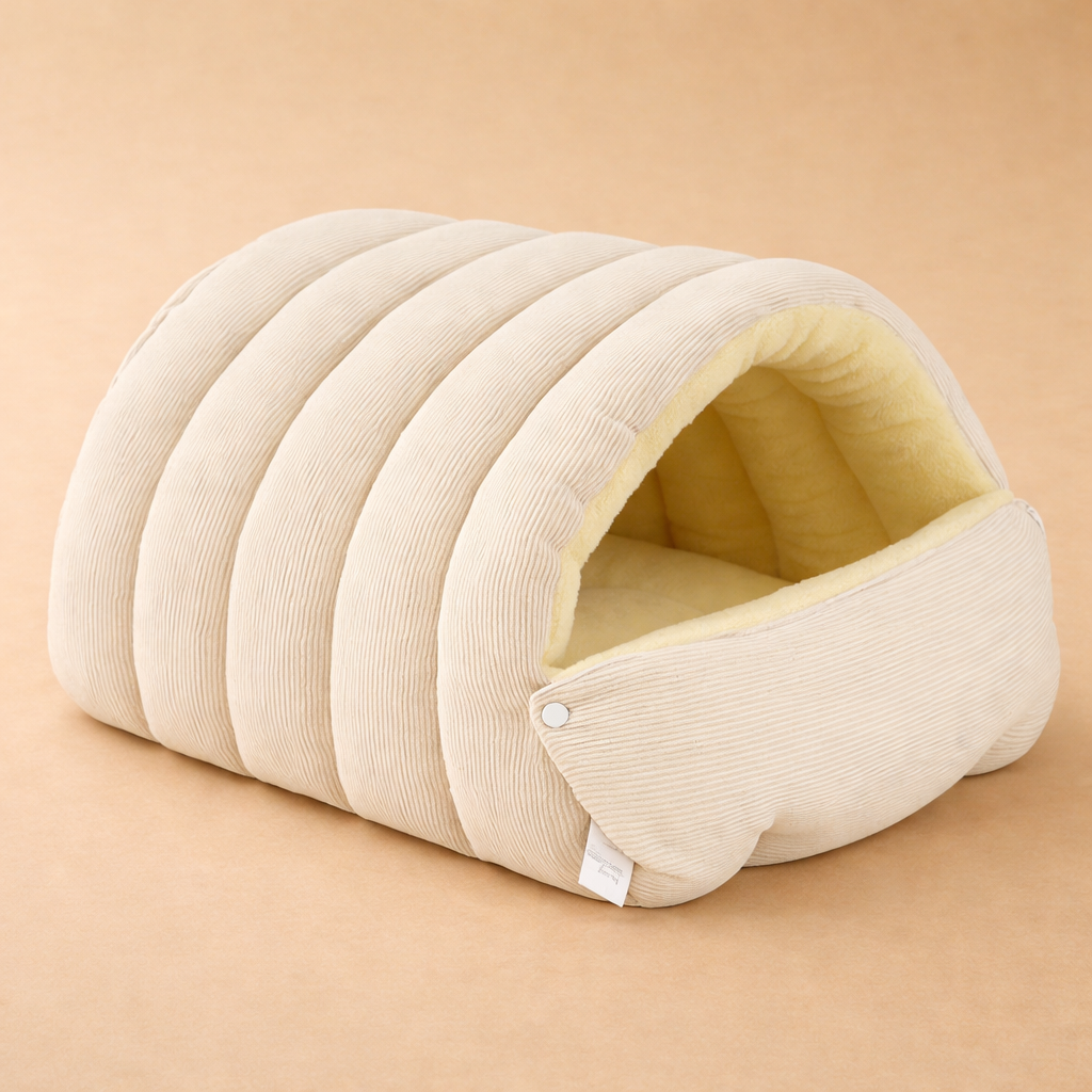 Plush Pet Cave Bed for Cats and Small Dogs